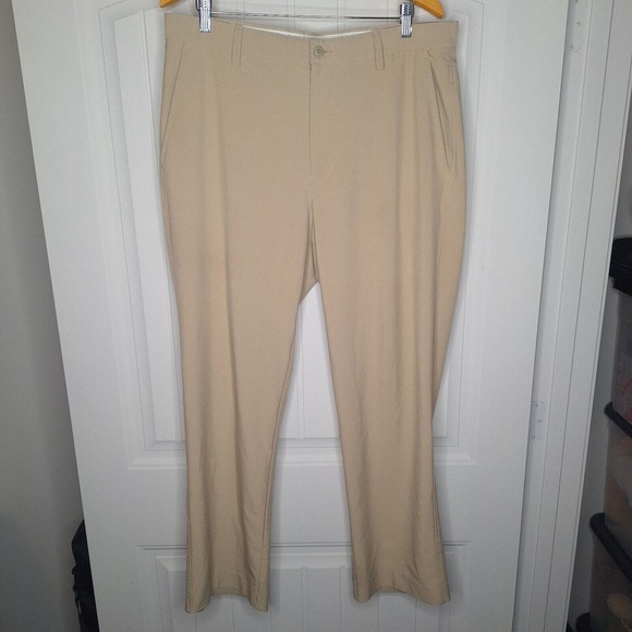 FootJoy Khaki Pants Men's Size 36x30 Tan Straight Leg Golf Performance - Picture 1 of 4